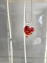 Load image into Gallery viewer, Ruby Red Glass Heart Pendant
