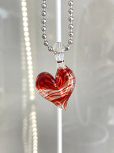 Load image into Gallery viewer, Ruby Red Glass Heart Pendant
