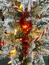 Load image into Gallery viewer, Ruby Handmade Glass Icicle Ornament
