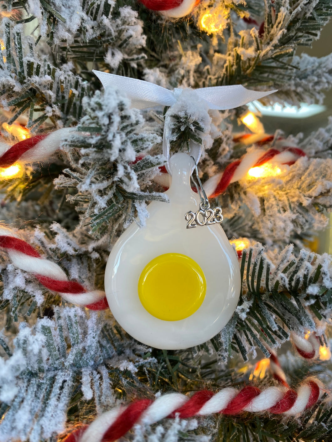 Glass egg ornament