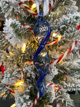 Load image into Gallery viewer, Cobalt Blue Handmade Glass Icicle Ornament
