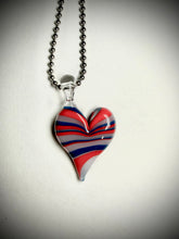 Load image into Gallery viewer, America’s 250th Commemorative Glass Heart Pendant
